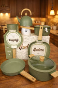 Batería Hudson Olive Juego Ollas Sartén Set Antiadherente Olive