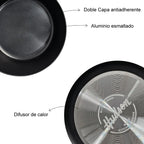 Set Olla Cacerola Sarten Teflon Hudson Bateria Aluminio Bz3 Day01 - Daily