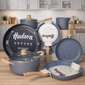Batería Hudson Granito Juego De Ollas Set Antihaderente 9pz